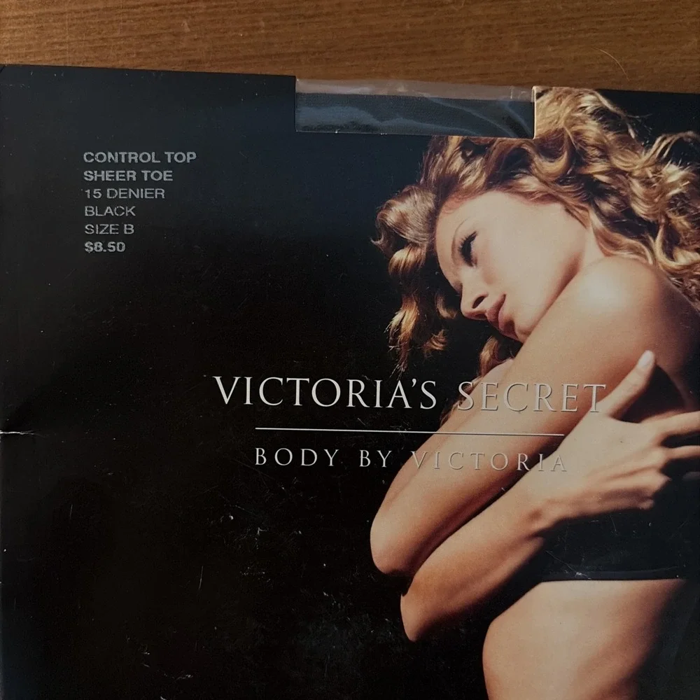 NEW Victoria's Secret Body By Victoria Control Top Size B 15 Denier BLACK